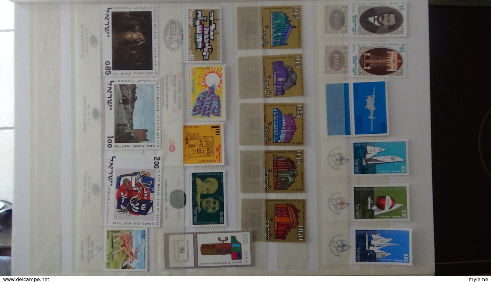 Grosse collection ISRAEL en timbres avec tabs, blocs, carnets **. Belle côte !!!