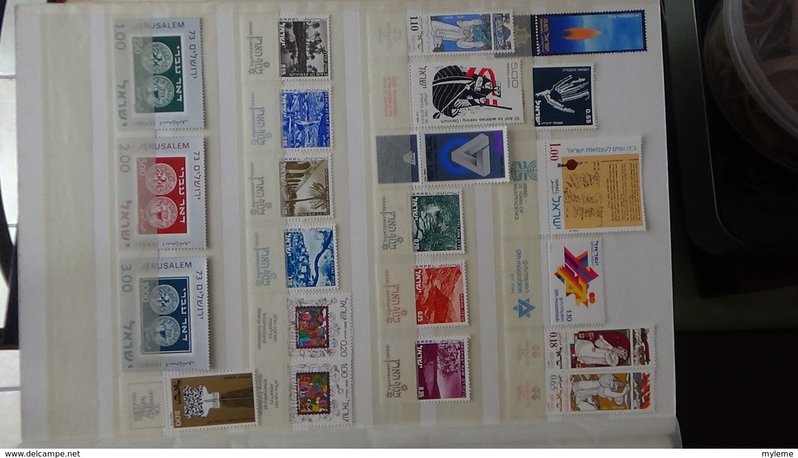 Grosse collection ISRAEL en timbres avec tabs, blocs, carnets **. Belle côte !!!