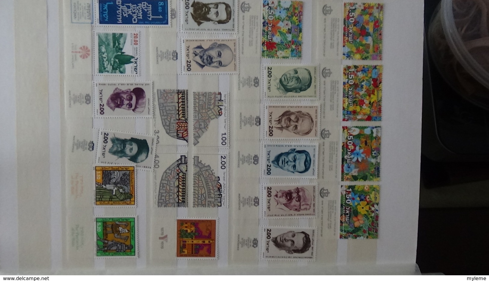 Grosse collection ISRAEL en timbres avec tabs, blocs, carnets **. Belle côte !!!