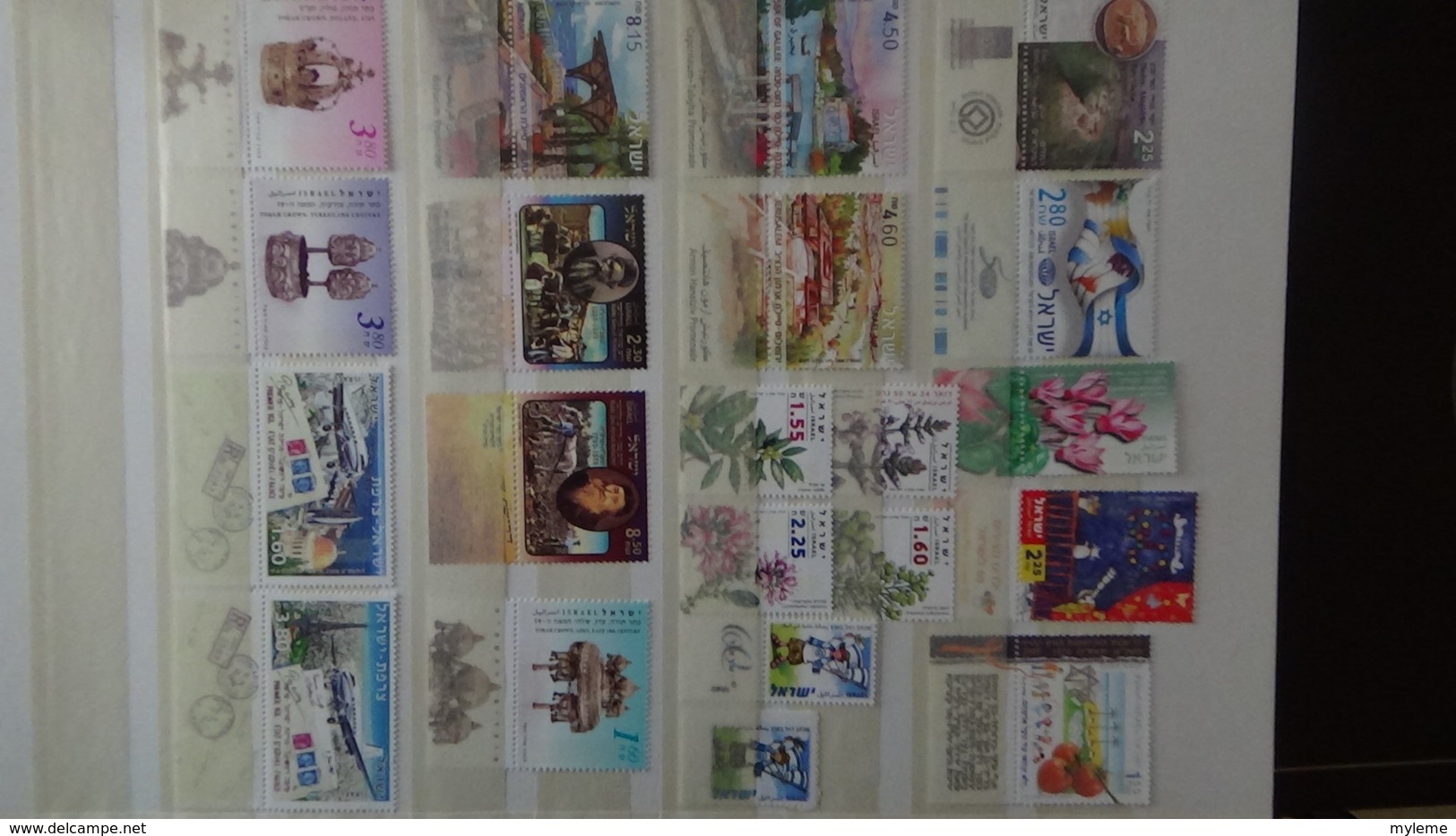 Grosse collection ISRAEL en timbres avec tabs, blocs, carnets **. Belle côte !!!