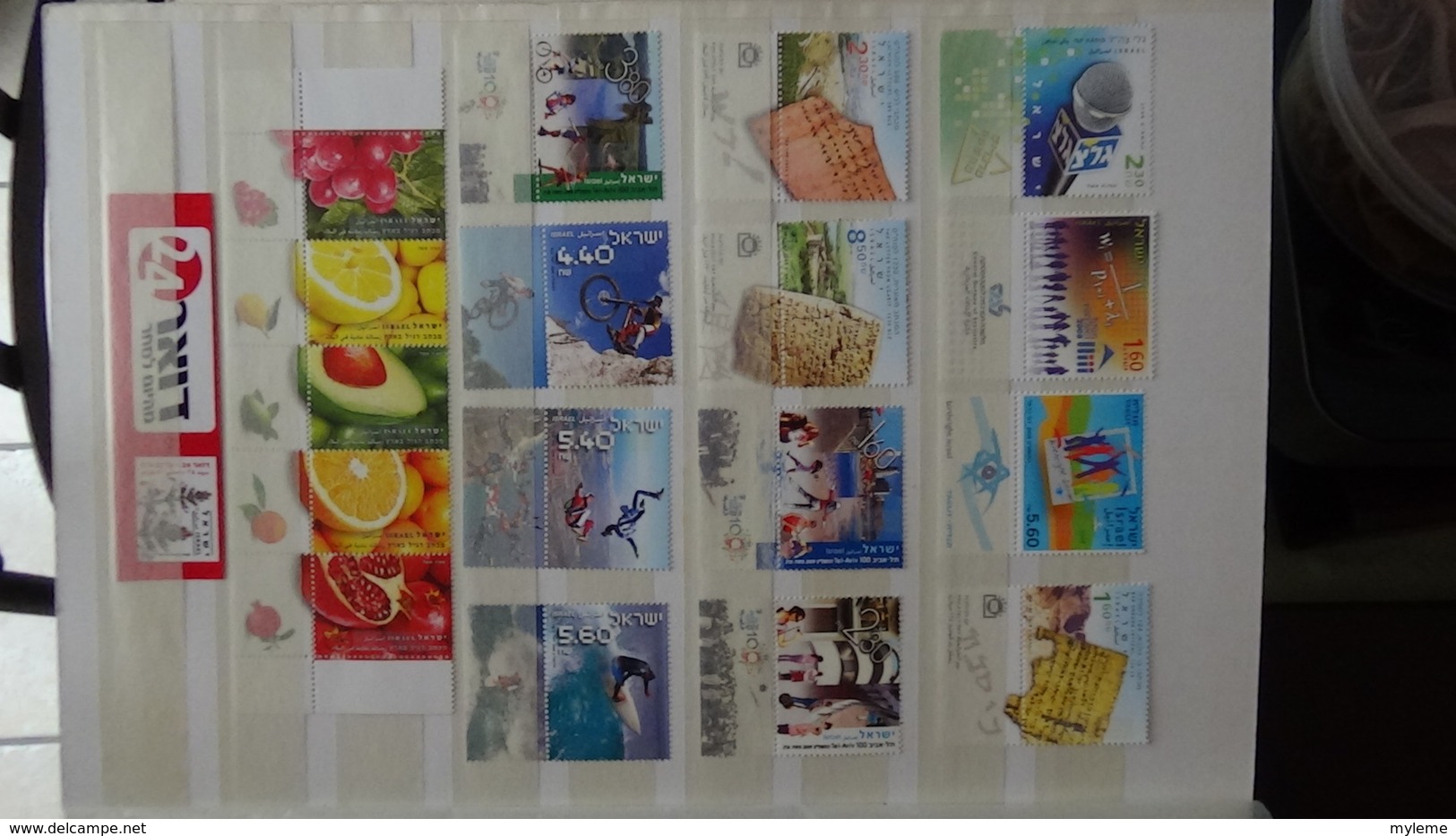 Grosse collection ISRAEL en timbres avec tabs, blocs, carnets **. Belle côte !!!