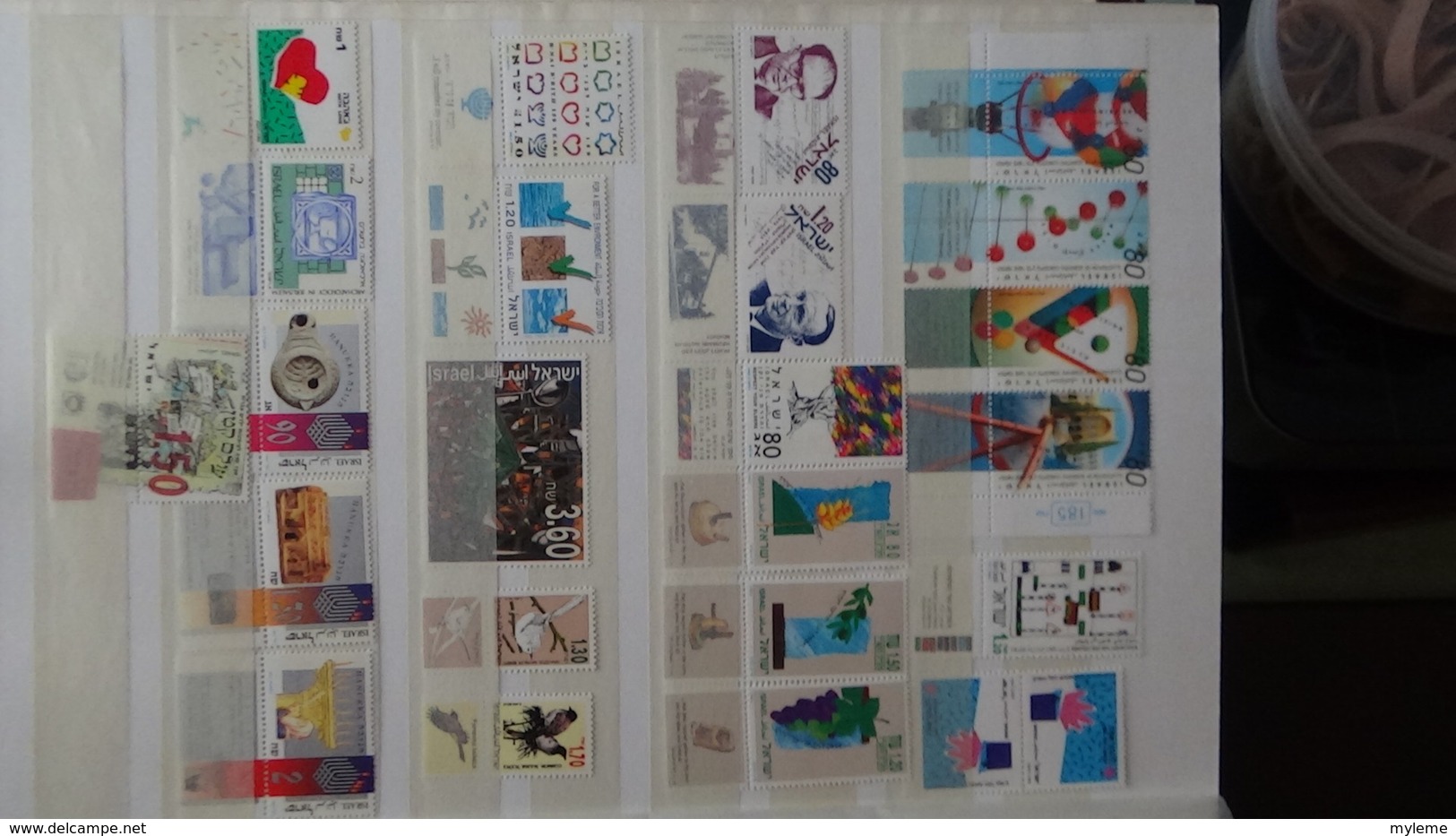 Grosse collection ISRAEL en timbres avec tabs, blocs, carnets **. Belle côte !!!