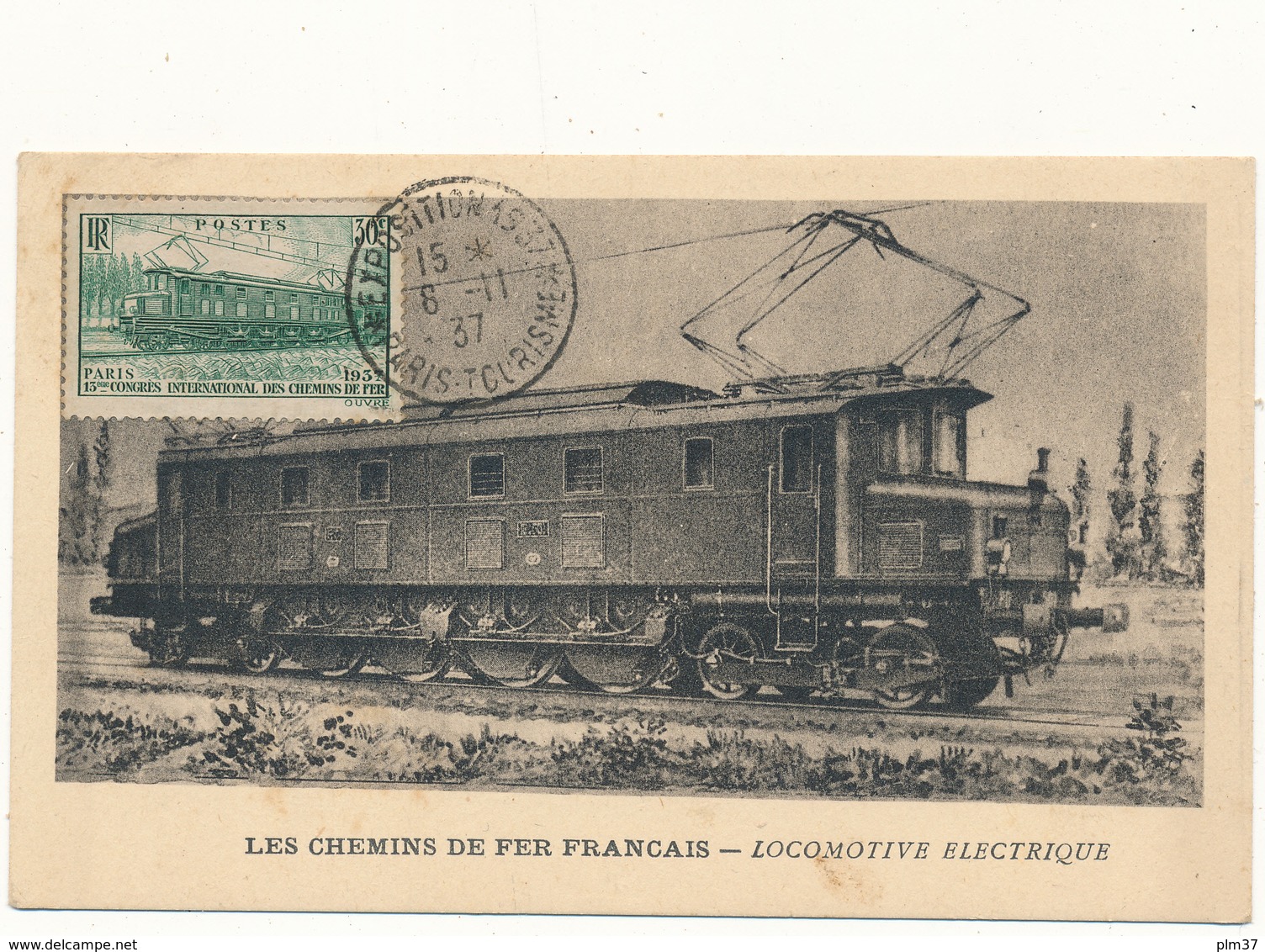 Carte Maximum - Les Chemins De Fer Français - Locomotive Electrique - 1930-1939