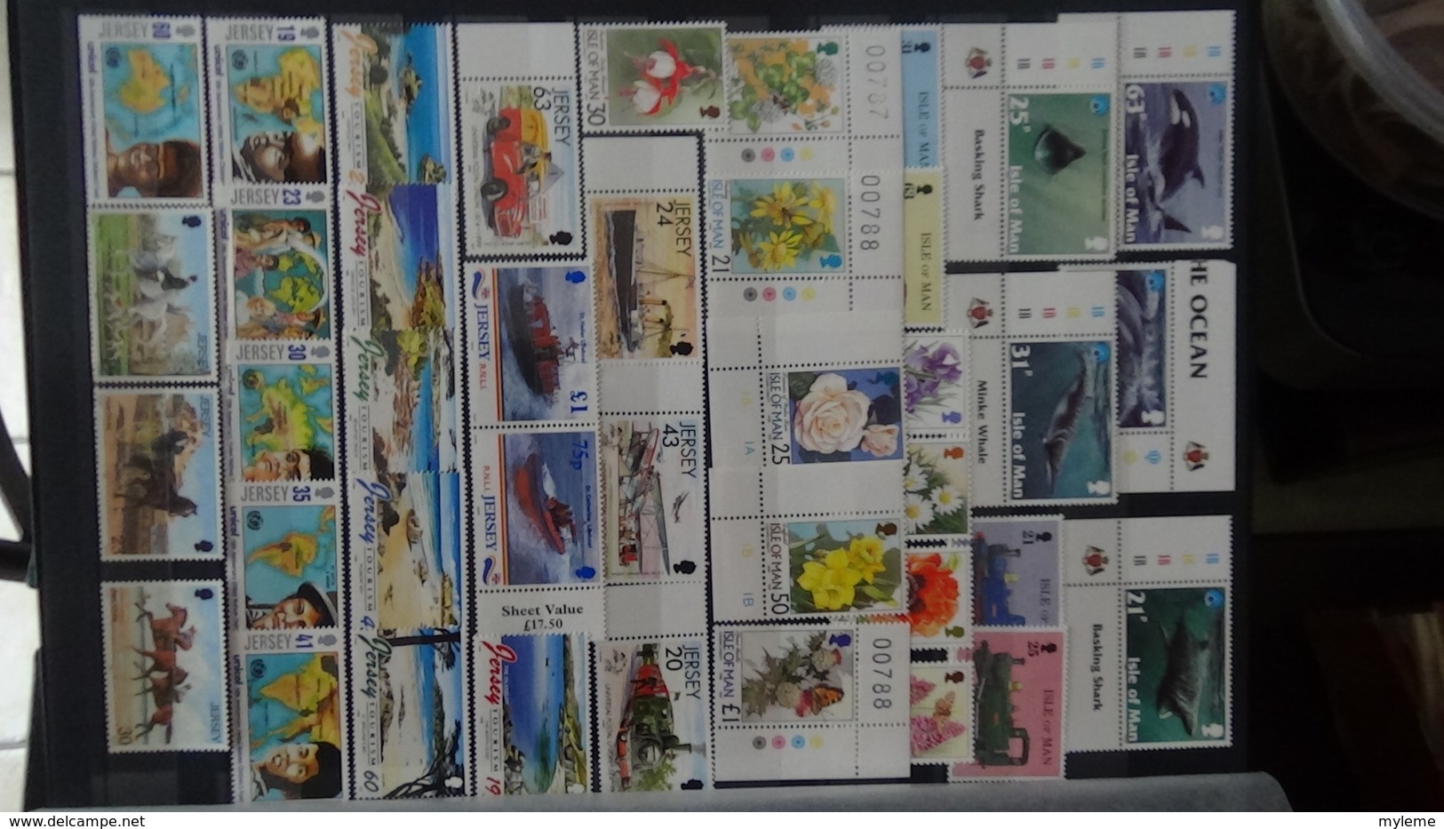 Timbres, blocs, bandes ** de Alderney,Jersey, Aland et autres pays.