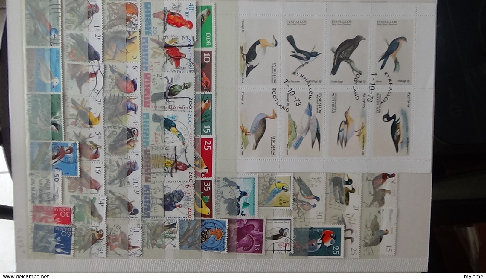 Des centaines de timbres et blocs oblitérés du monde. Idéal pour comléter ses thématiques avions, JO, oiseaux ...