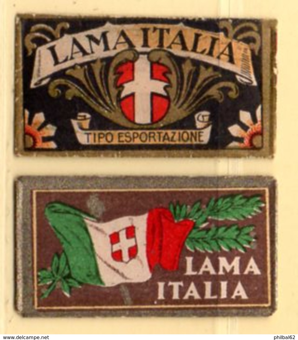 Rasage. Razor Blade. 2 Emballages De Lame De Rasoir, Lama Italia. - Lames De Rasoir