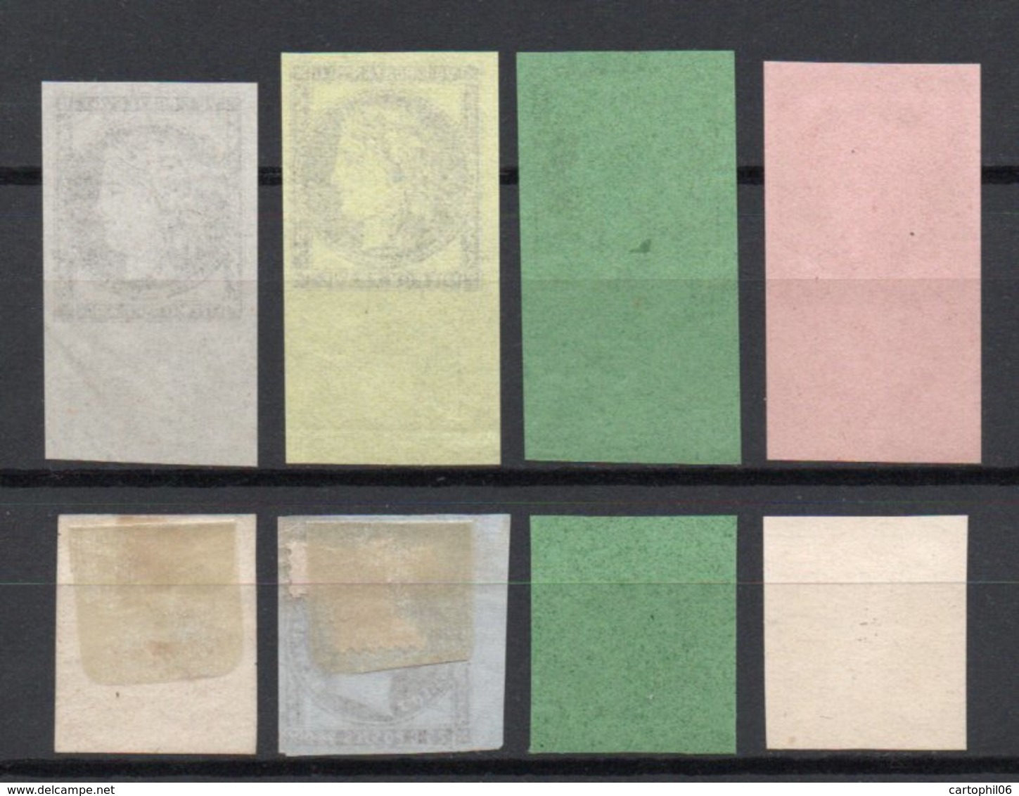 - FRANCE Spink & Maury - PROJETS MEILLET ET PICHOT 1850 - 8 Timbres De Couleurs Diverses - - Autres & Non Classés