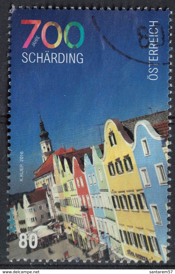 Autriche 2016 Oblitéré Used Les Façades Colorées Des Maisons à Schärding SU - Used Stamps