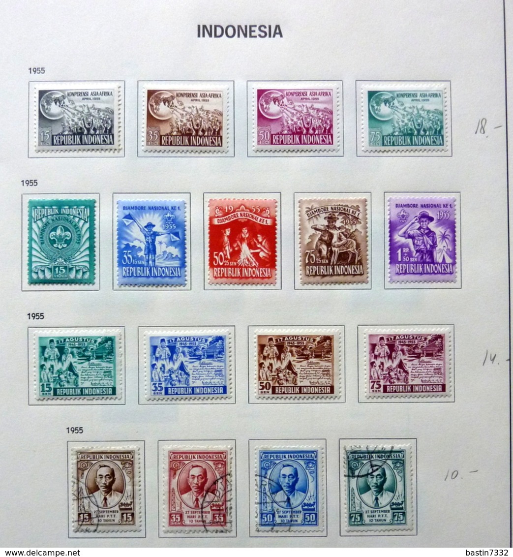 Indonesia/Indonesië collection in Davo binder+ 4 stockbooks