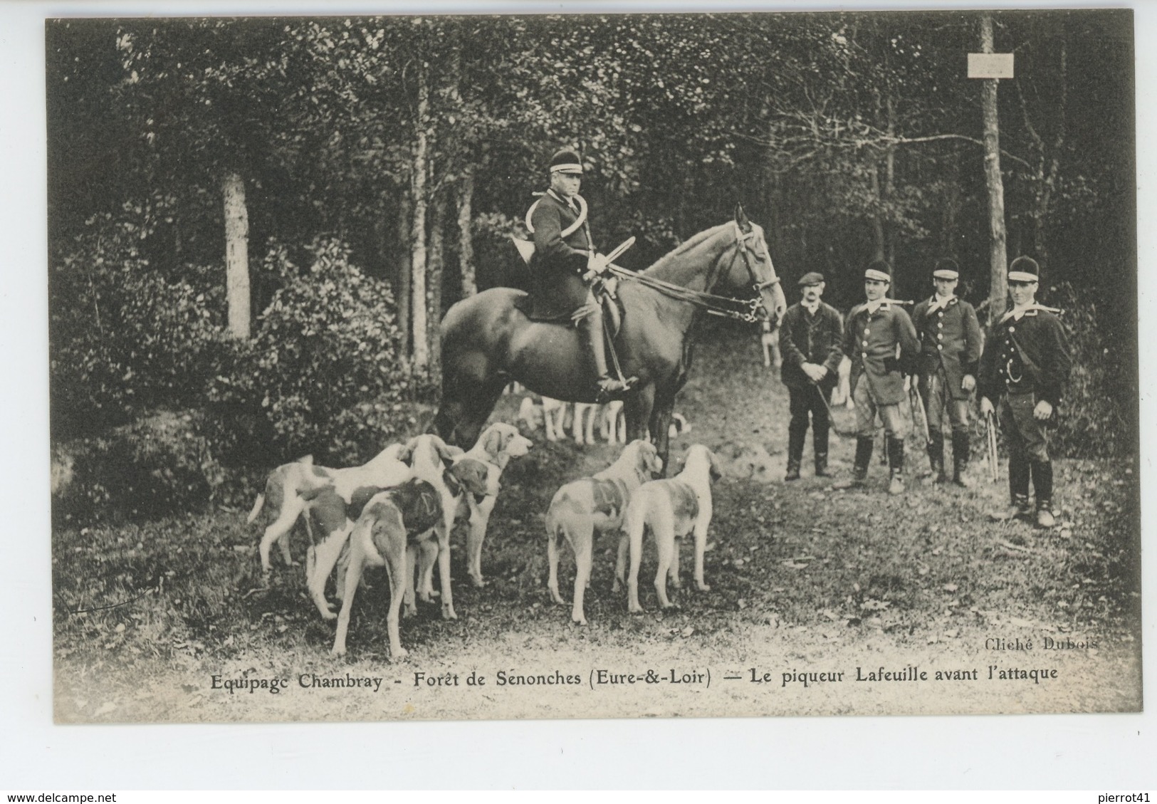 CHASSE A COURRE - Equipage CHAMBRAY - Forêt De SENONCHES - Le Piqueur LAFEUILLE Avant L'attaque - Jagd