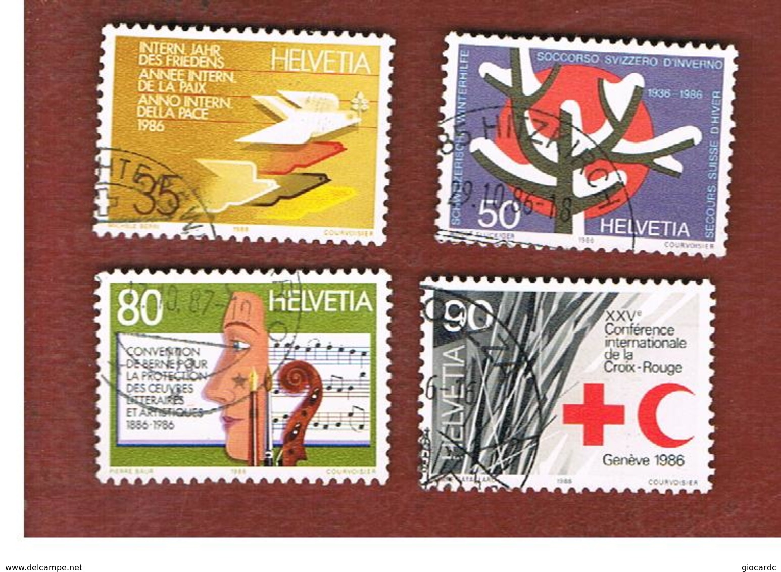 SVIZZERA (SWITZERLAND) -  SG 1115.1118 - 1986   PUBLICITY ISSUE (COMPLET SET OF 4)    - USED - Usati
