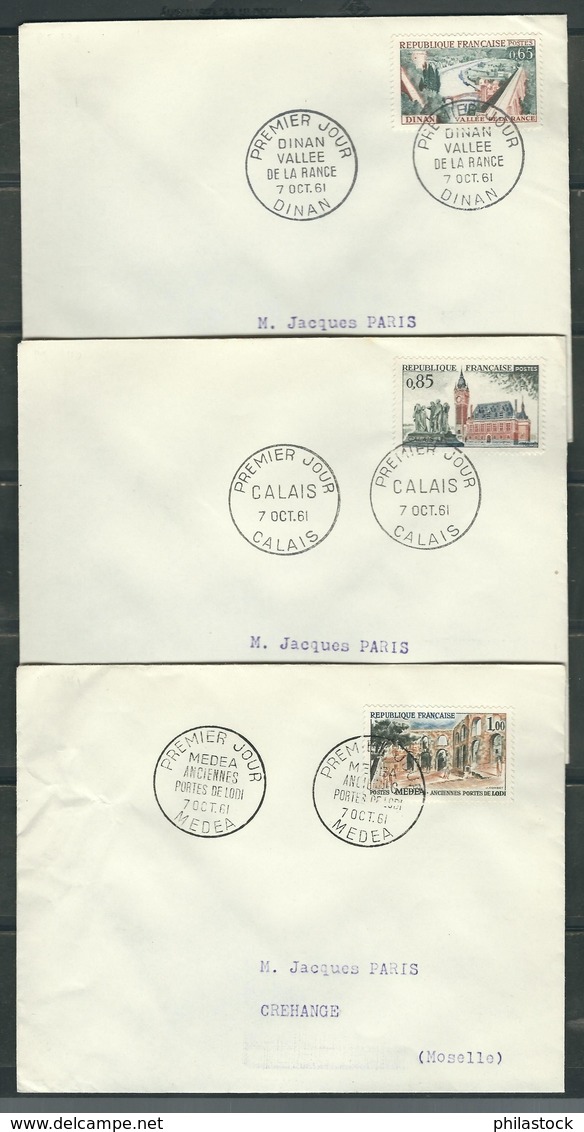 FRANCE 1961 N° 1311 à 1318 Sauf 1317 Sur  Enveloppe FDC - 1960-1969