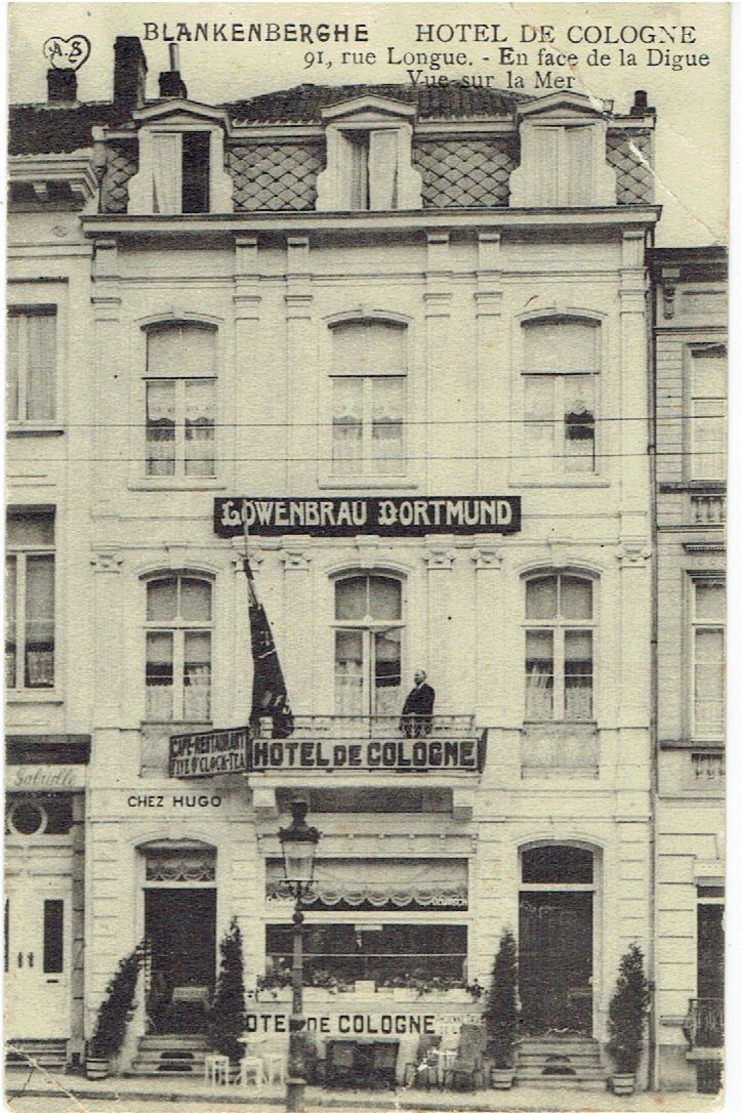 BLANKENBERGHE - Hôtel De Cologne - Rue Longe 91- En Face E La Digue - Café - Restaurant - Chez Hugo - Blankenberge