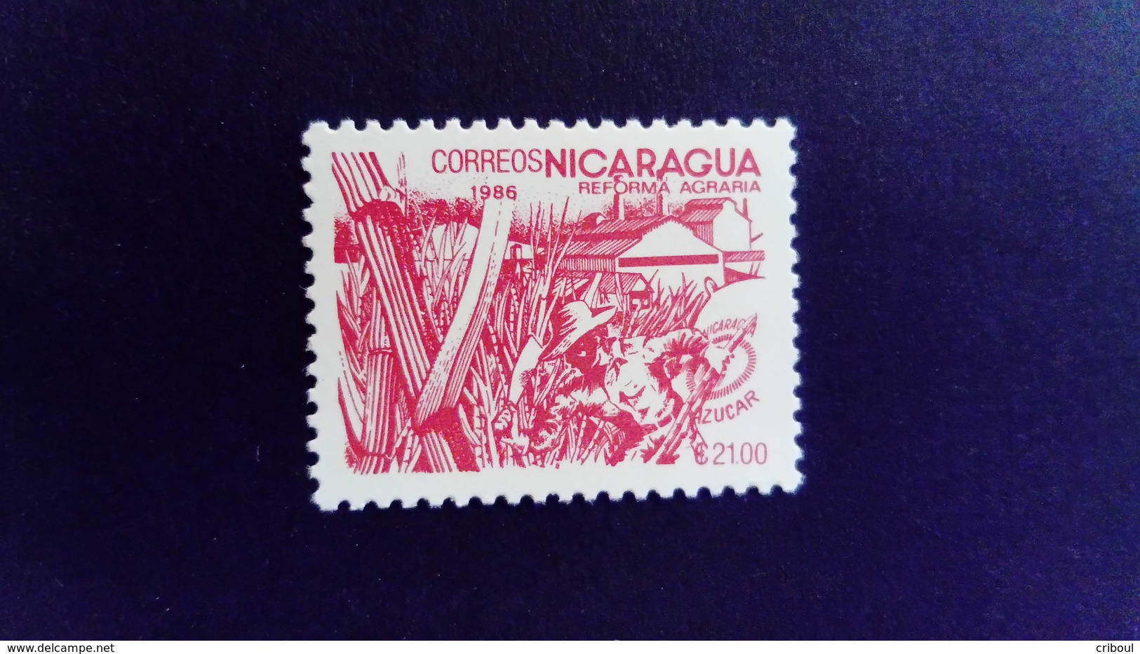 Nicaragua 1986 Agriculture Canne à Sucre Sugar Cane Yvert 1414 ** MNH - Nicaragua