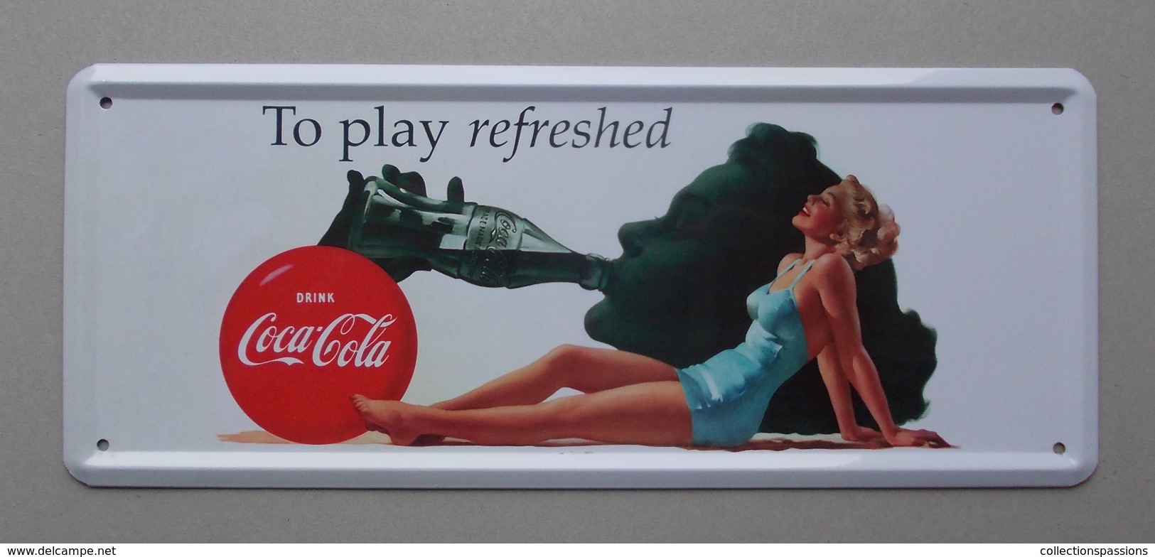 - Plaque En Tôle. COCA COLA - - Placas Con Esmalte & En Chapa