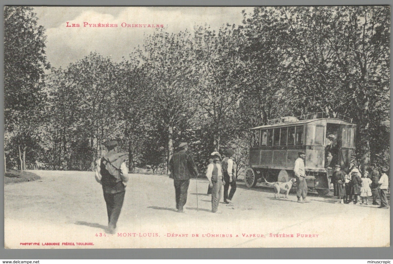 CPA 66 - Mont Louis - Départ De L'Omnibus à Vapeur - Système Purrey - Autres & Non Classés