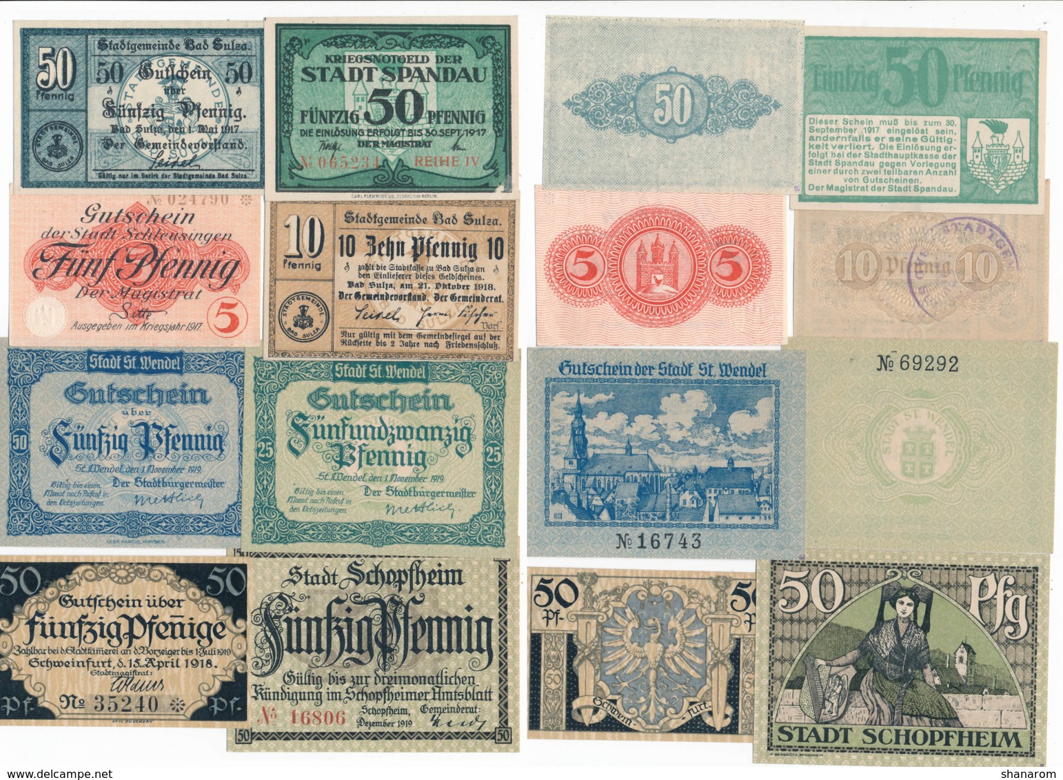 Allemagne // NOTGELD // Collection // LOT de 500 billets