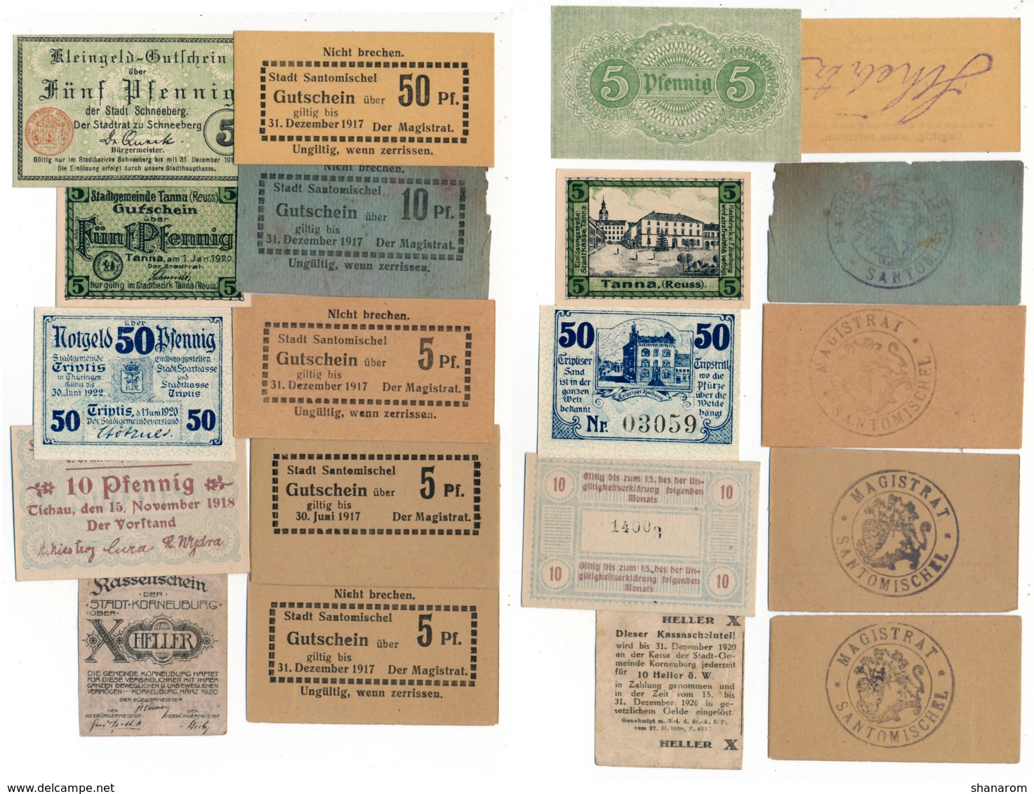 Allemagne // NOTGELD // Collection // LOT de 500 billets