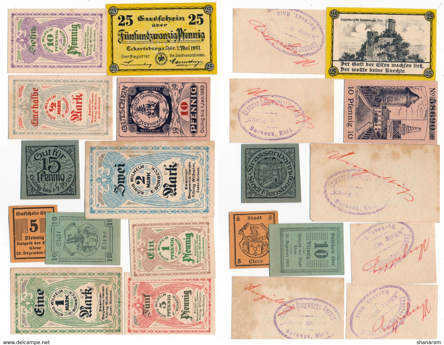 Allemagne // NOTGELD // Collection // LOT de 500 billets