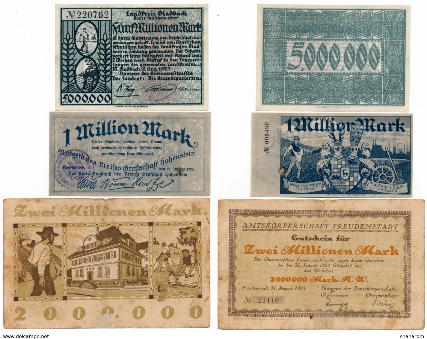 Allemagne // NOTGELD // Collection // LOT de 500 billets