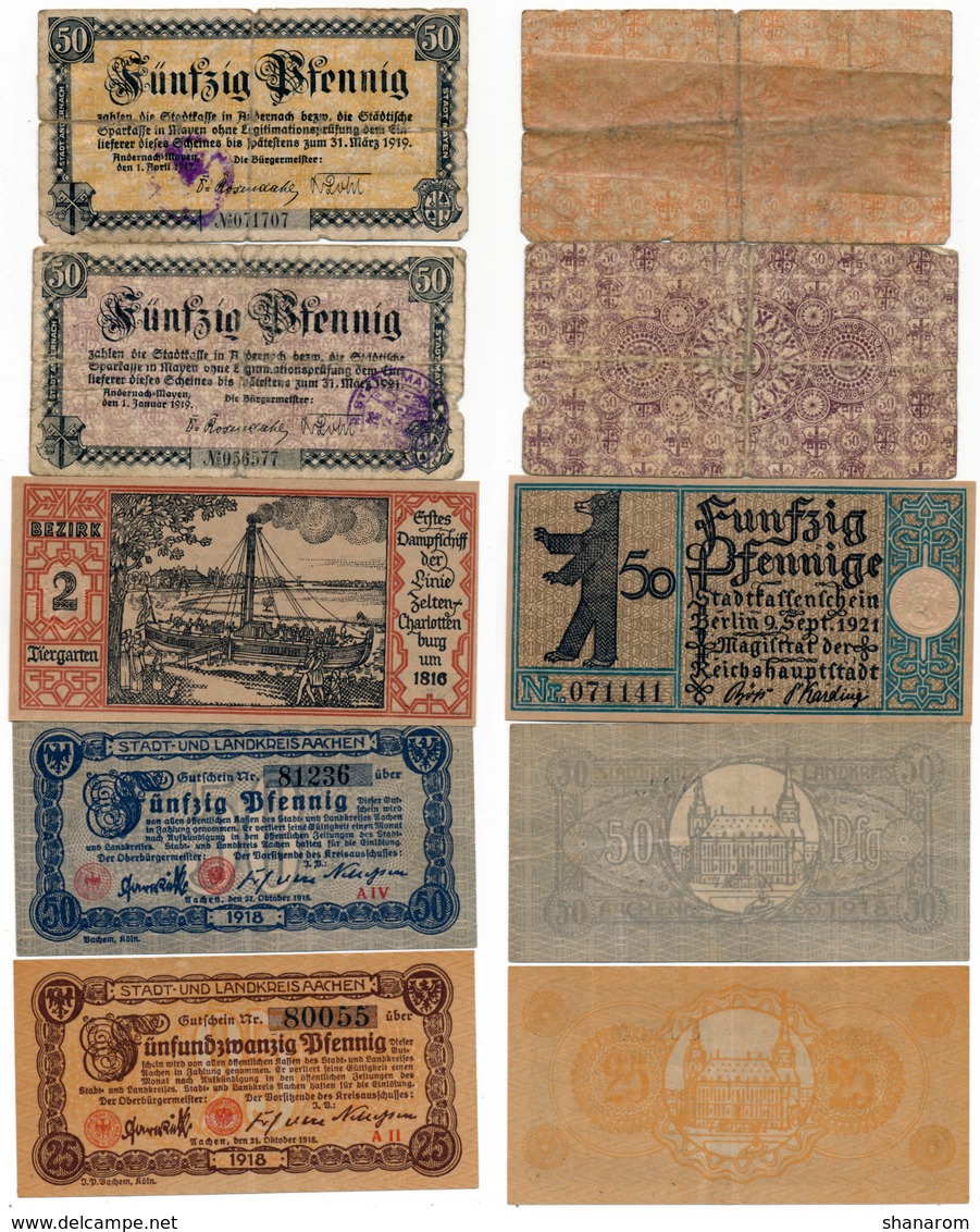 Allemagne // NOTGELD // Collection // LOT de 500 billets