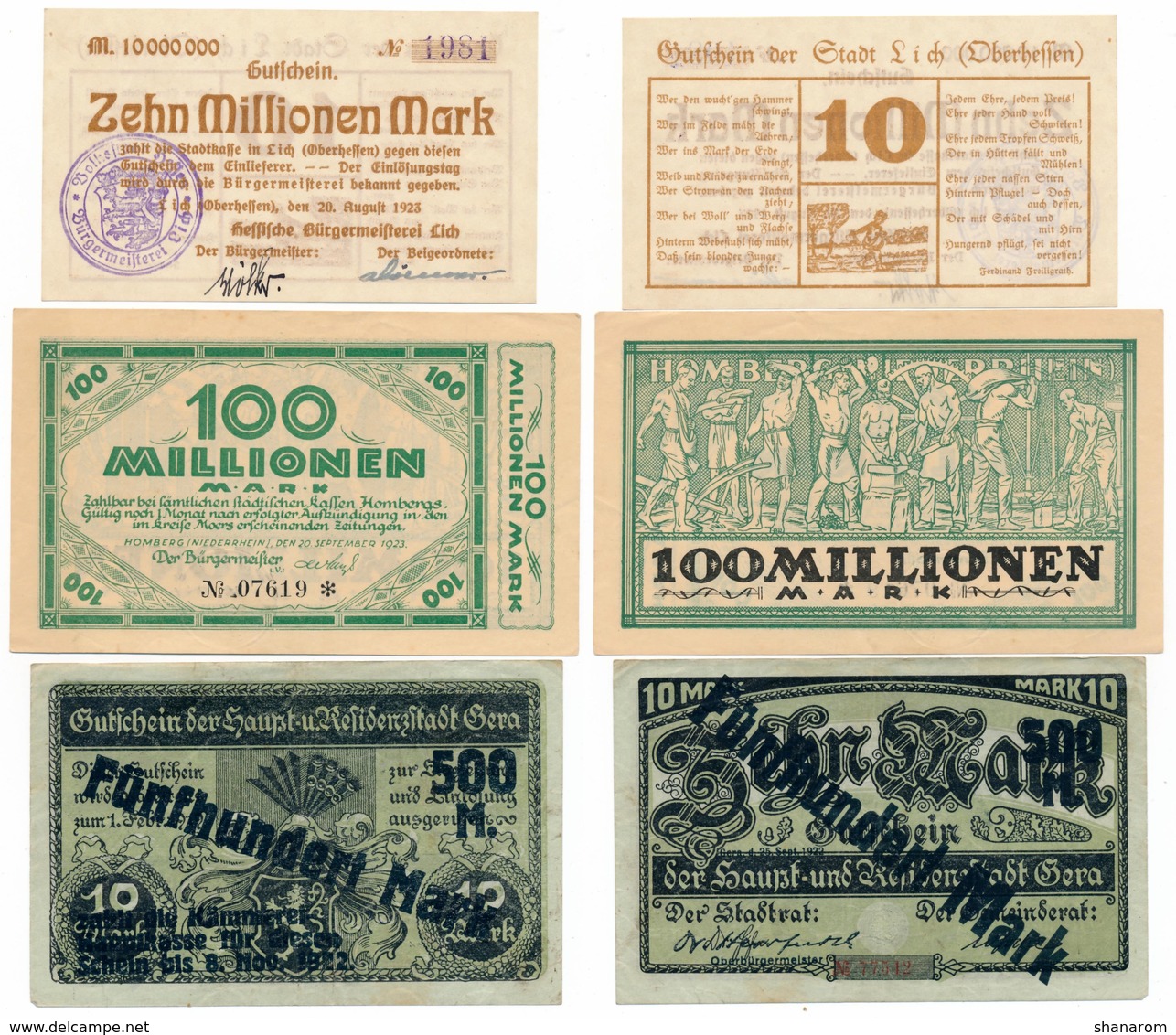 Allemagne // NOTGELD // Collection // LOT de 500 billets