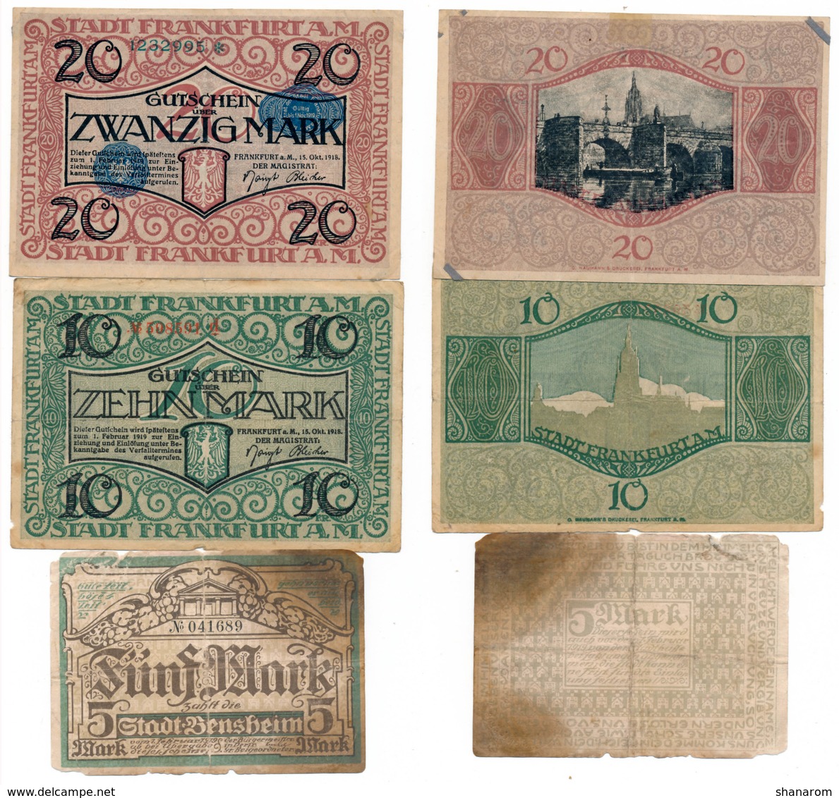 Allemagne // NOTGELD // Collection // LOT de 500 billets