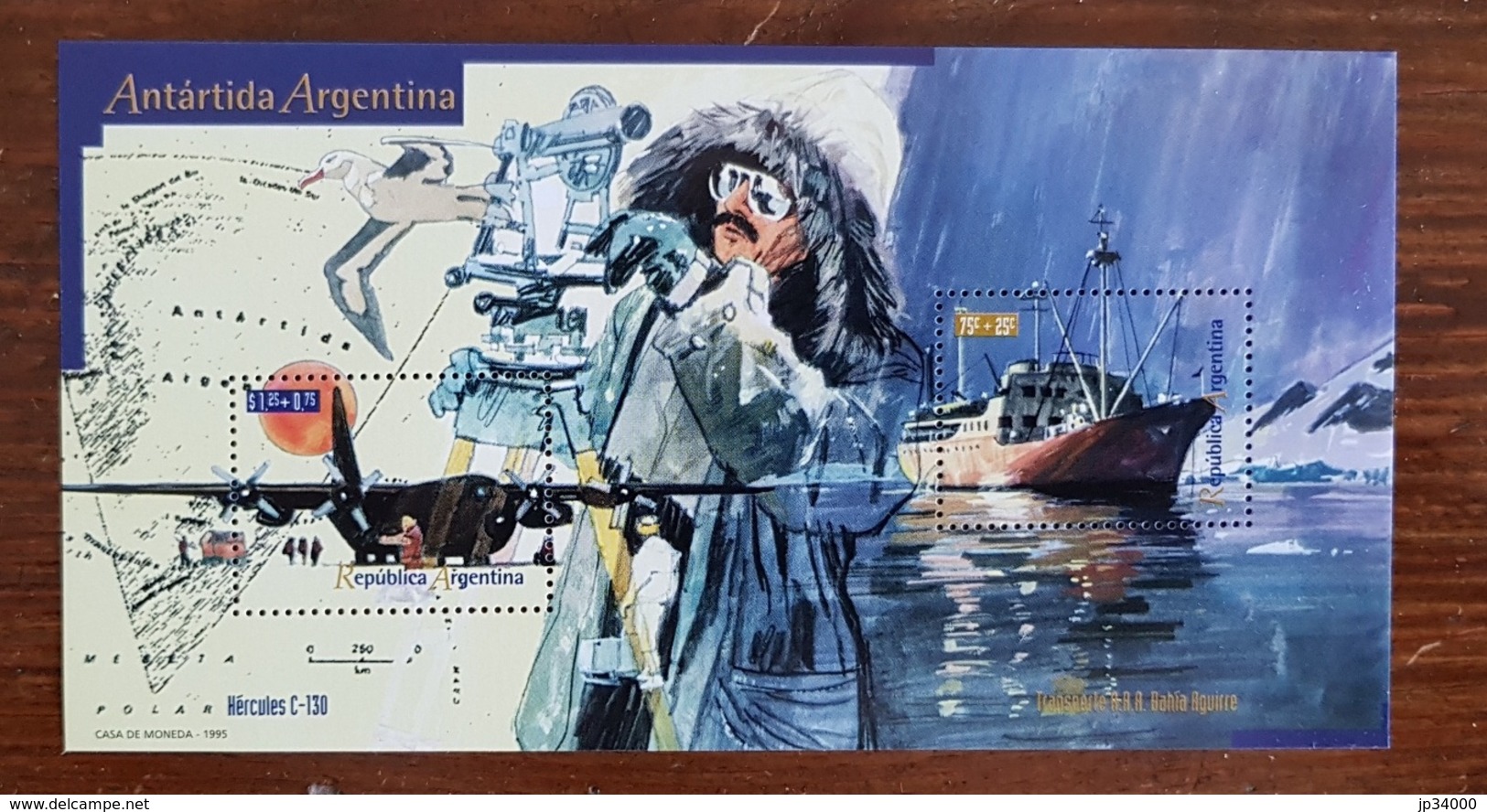 ARGENTINE  Theme Polaire. ANTARTIDA ARGENTINA Bloc Emis En 1995 ** MNH - Esploratori E Celebrità Polari