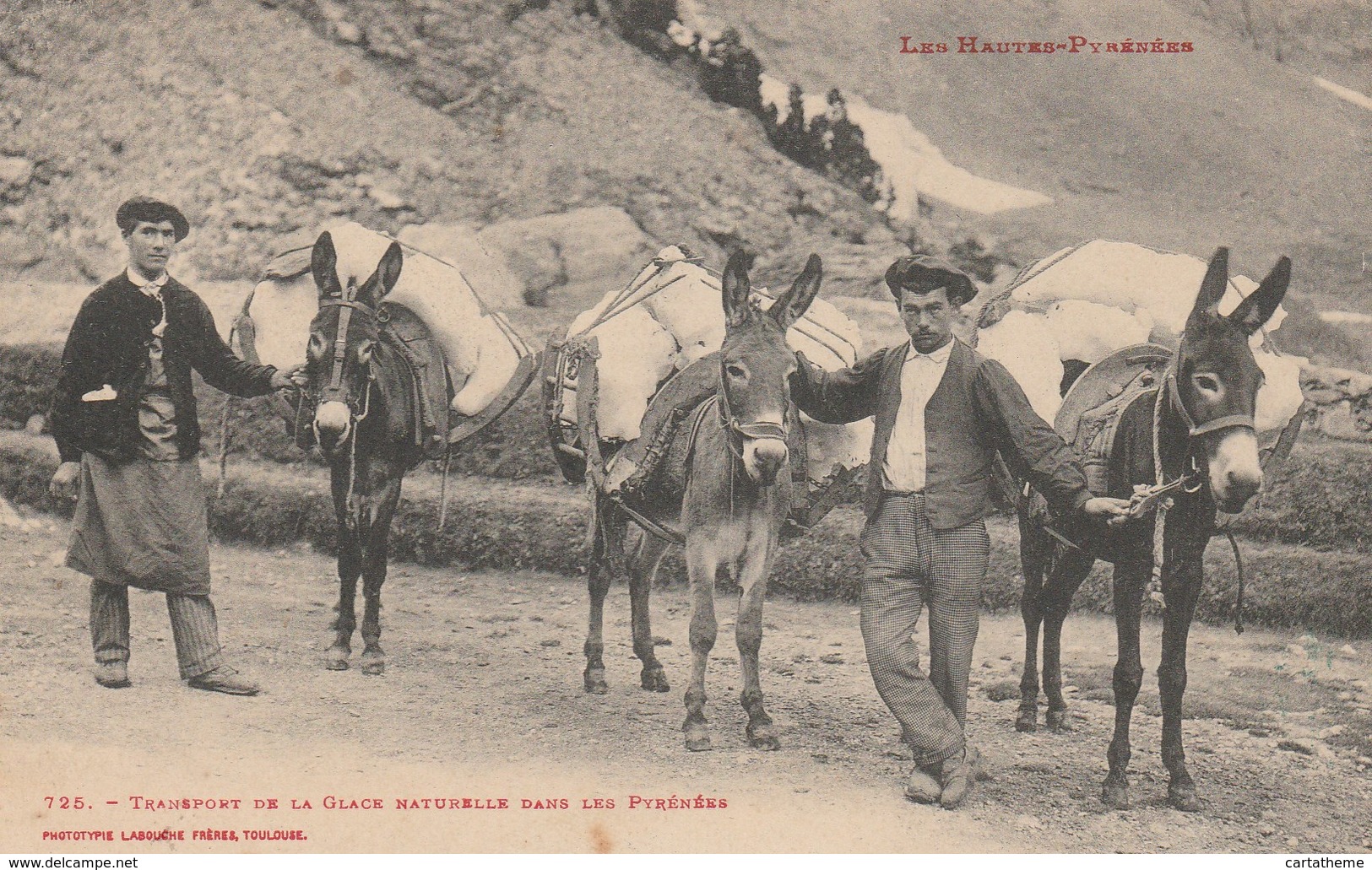 CPA - Muletiers - Transport De La Glace Naturelle - Marchands Ambulants