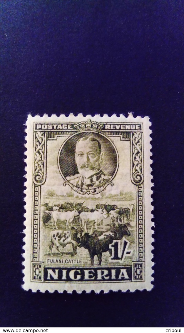 Nigeria 1936 Animal Boeuf Buffalo élevage Breeding Yvert 44 * MH - Nigeria (...-1960)