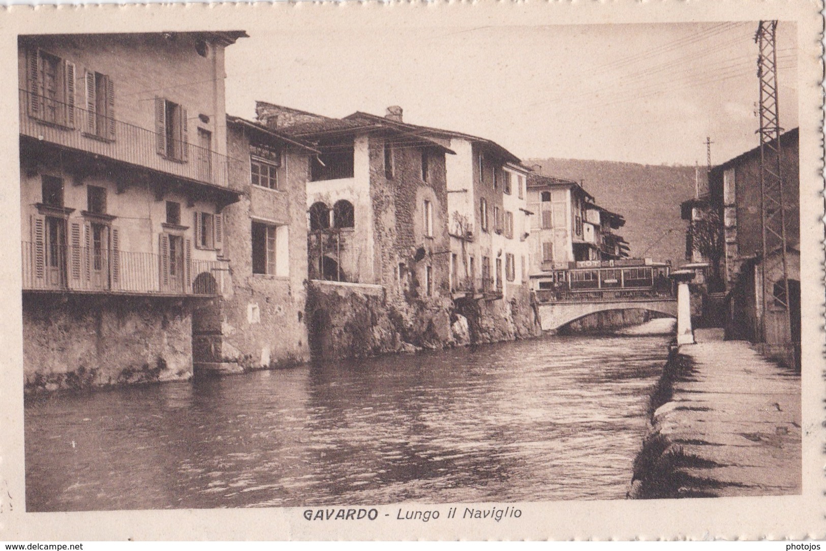 Cartolina : Gavardo Brescia  (Italie) Lungo Il Naviglio    Ed    Ditta  Rara - Altri & Non Classificati