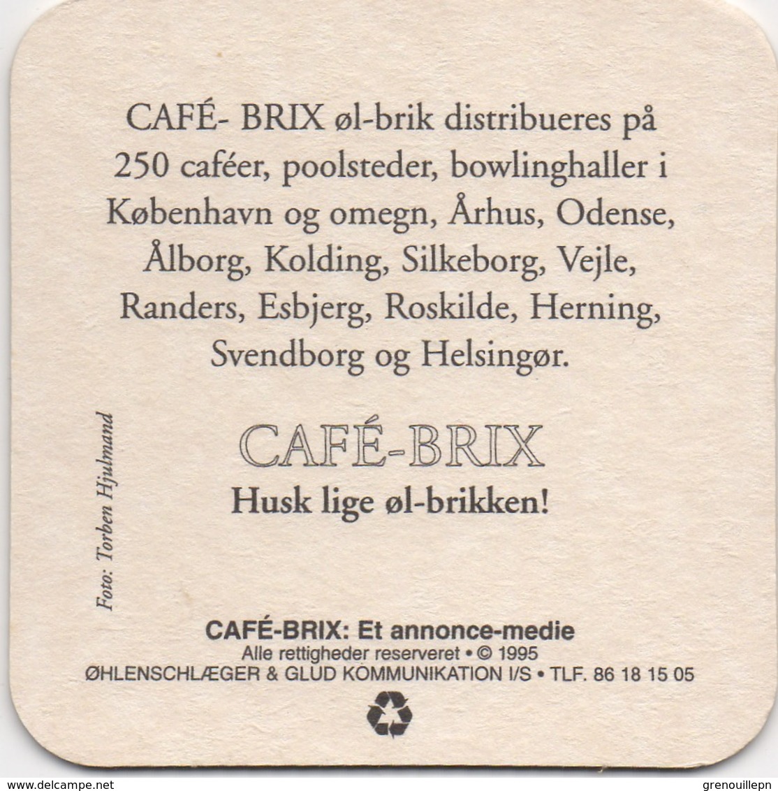 SOUS BOCKS COASTER  CAFÉ-BRIX Husk Lige Ol-brikken   Bi-Face Différente - Portavasos