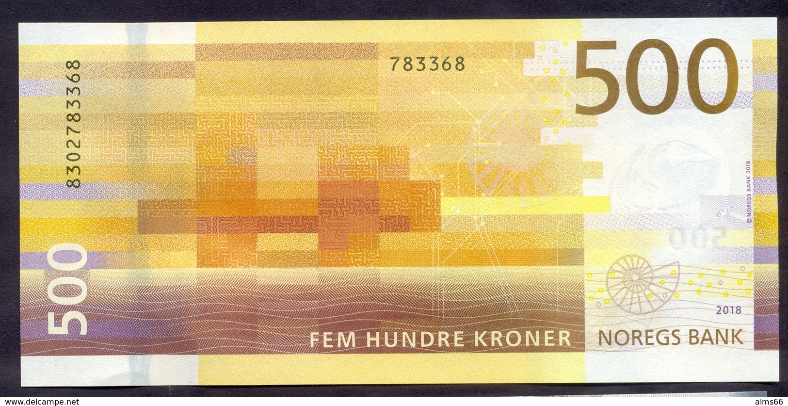 Norway 500 Kroner 2018 UNC  P-56 < Ship > Super Price! - Norvège