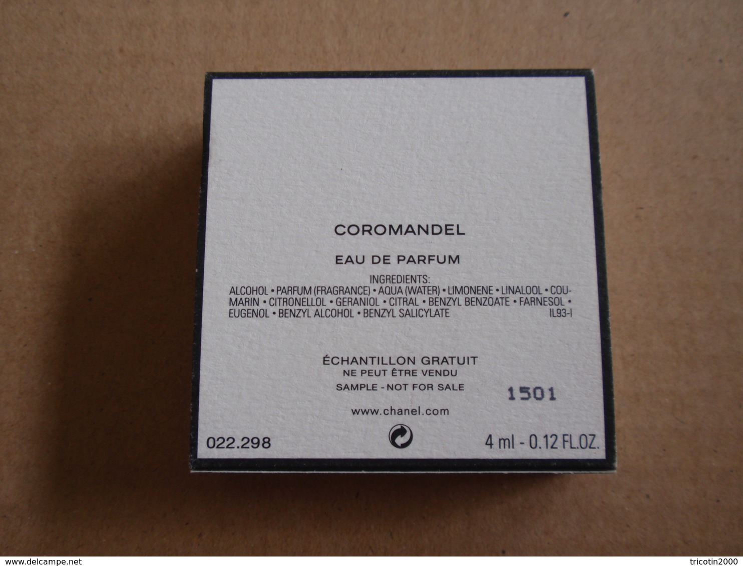 RARE MINIATURE Eau De Parfum COROMANDEL Les Exclusifs De CHANEL 4 Ml - Miniatures Femmes (avec Boite)