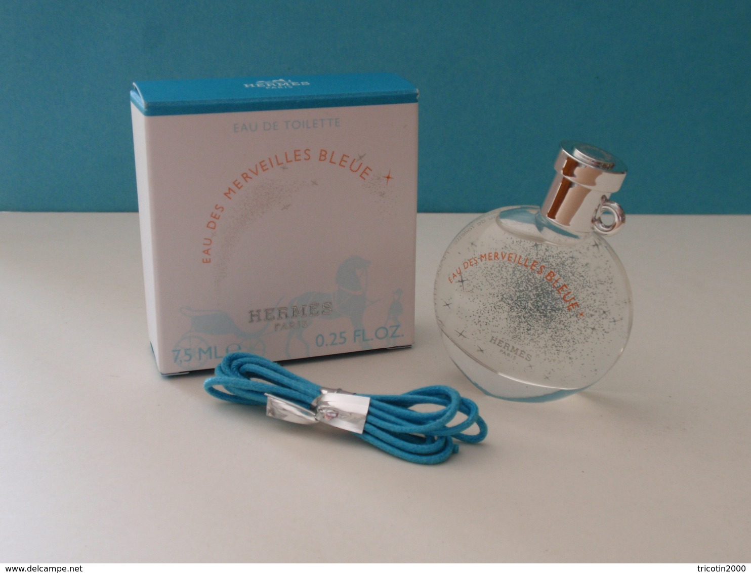 MINIATURE Eau De Toilette EAU Des MERVEILLES BLEUE De HERMES 7,5 Ml - Miniatures Femmes (avec Boite)