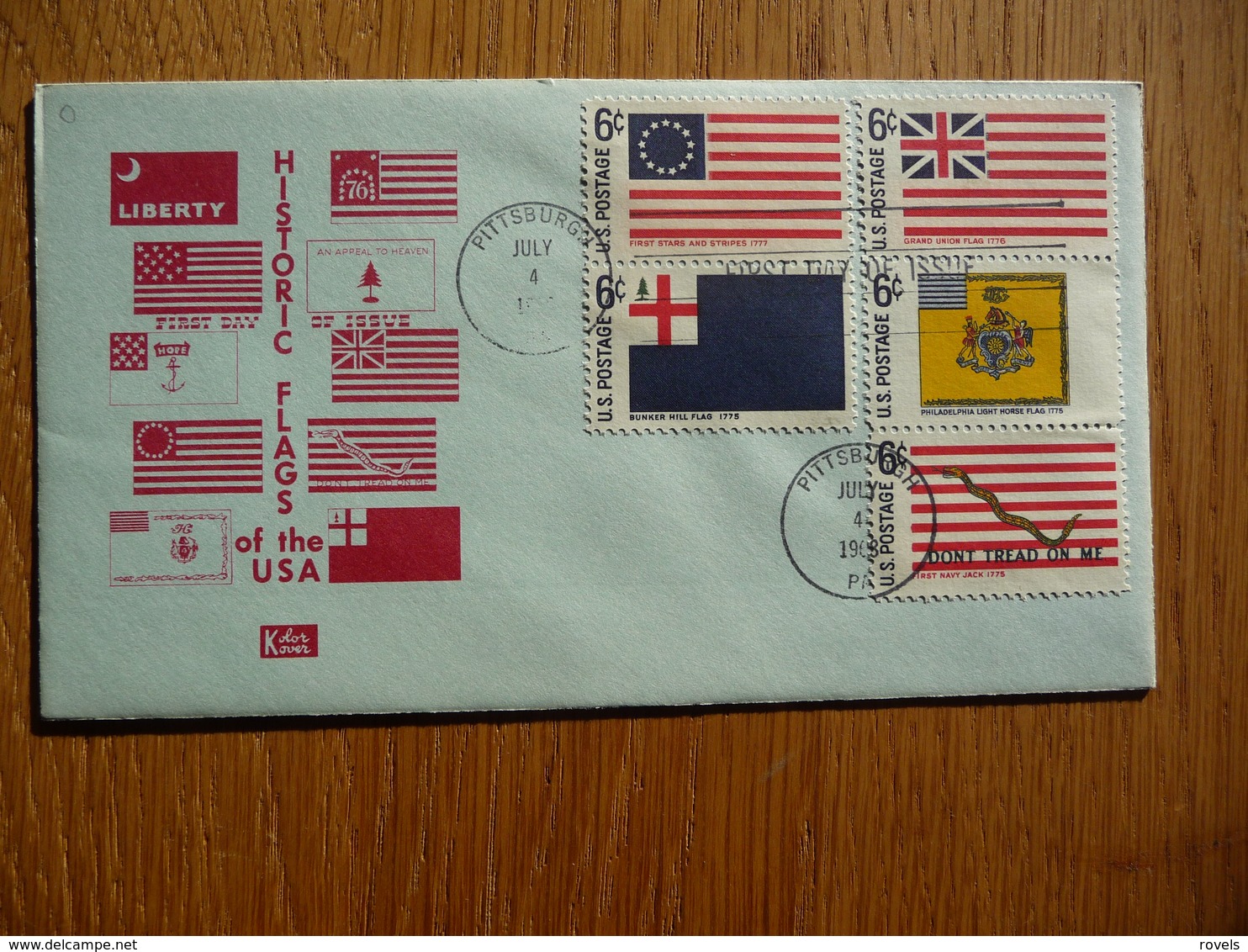 USA UNITED STATES FDC HISTORIC FLAGS OF THE USA 04-07-1968 - 1961-1970