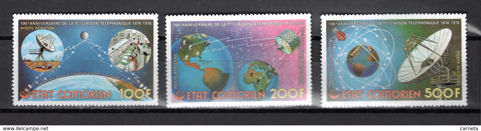 COMORES  PA   N° 104 à 106  NEUFS SANS CHARNIERE  COTE  9.50€  LIAISON TELEPHONIQUE  ESPACE - Isole Comore (1975-...)