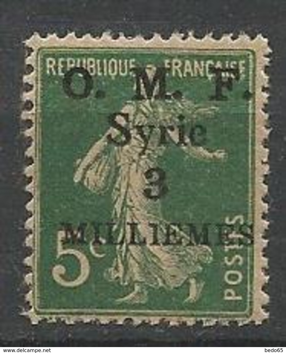 SYRIE  N° 27  NEUF** Luxe SANS CHARNIERE / MNH - Unused Stamps