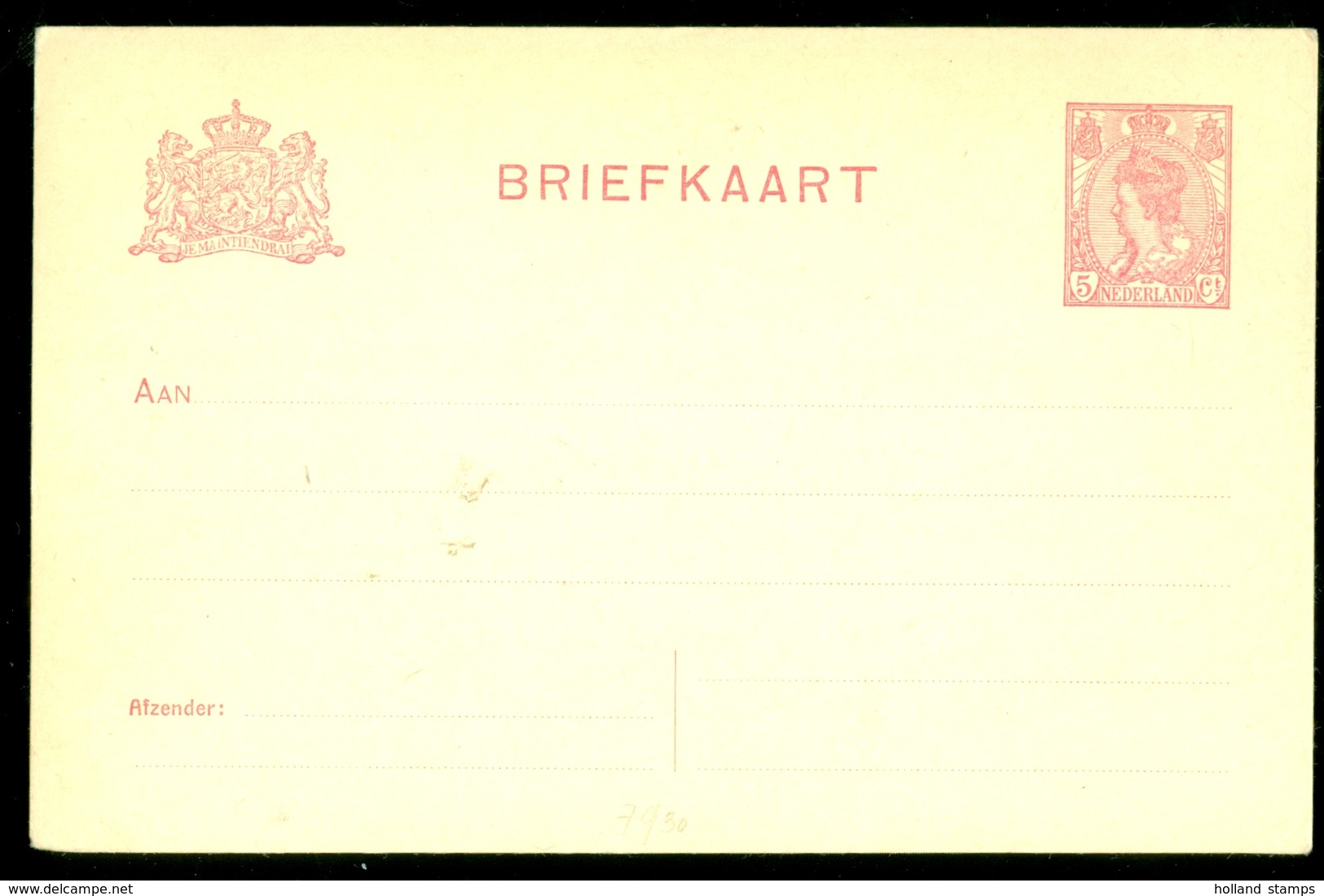 BRIEFKAART 1899 VOORDRUK 5 Ct Nvph Nr 60 Ongebruikt  (11.456) - Postal Stationery