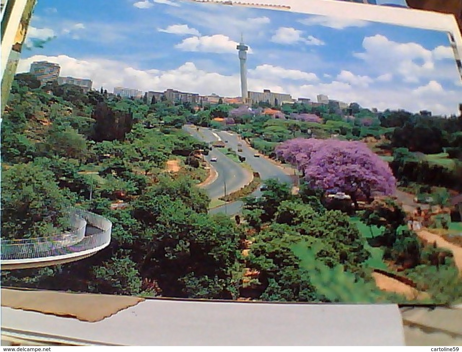 SUD AFRICA JOHANNESBURG SKYLINE STAMP SELO TIMBRE 0,25 C FLOWERS City Hall 10 C GX5584 - South Africa