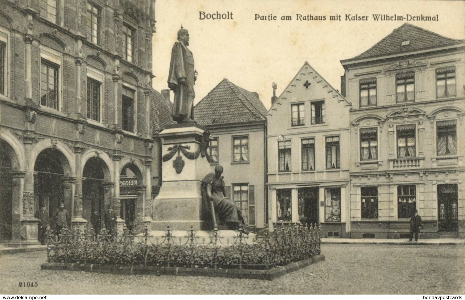 BOCHOLT, Partie Am Rathaus Mit Kaiser Wilhelm Denkmal (1910s) AK - Bocholt