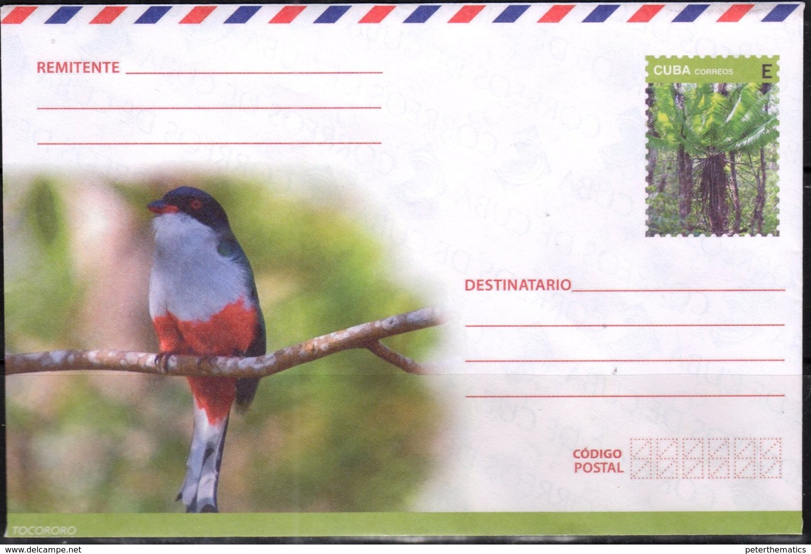 POSTAL STATIONERY, MINT, PREPAID ENVELOPE, FAUNA, BIRDS, TREES - Other & Unclassified