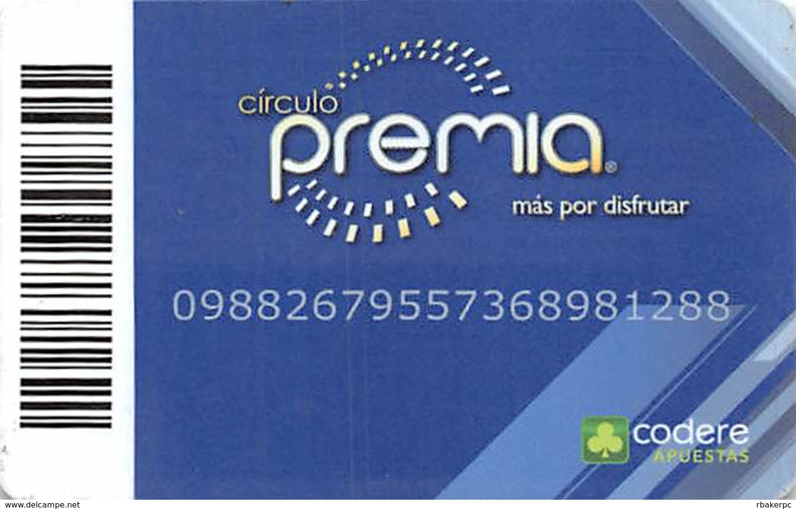 Circulo Premia / Caliente, Mio & Bingo 777 Casinos - Mexico - Slot Card  .....[FSC]..... - Casino Cards