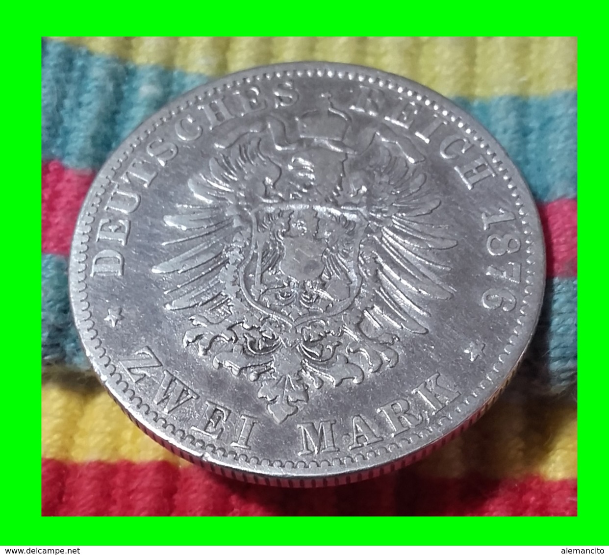 ALEMANIA - FREIE - HANSESTADT HAMBURG 1876 - 2.00 MARK - 2, 3 & 5 Mark Argent