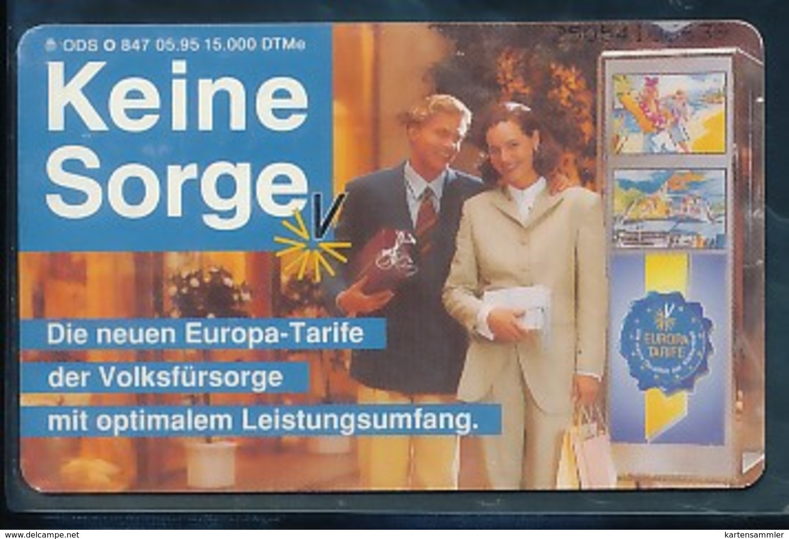 GERMANY Telefonkarte O  847 95 Volksfürsorge - Auflage 15000 - Siehe Scan - 15464 - O-Series : Series Clientes Excluidos Servicio De Colección