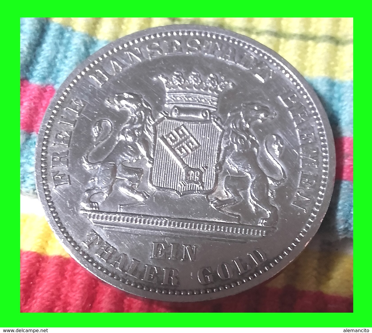 ALEMANIA - BREMEN - FREIE HANSESTADT BREMEN AÑO. 1871 THALER (VEREINS) - Taler Et Doppeltaler