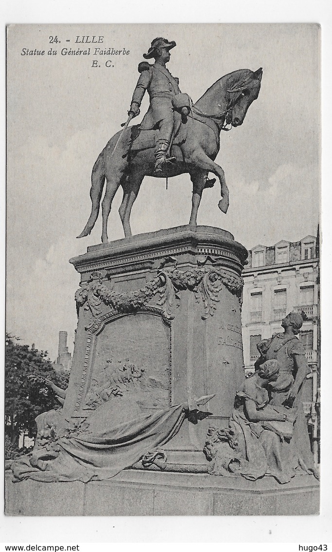 LILLE - N° 24 - STATUE DU GENERALE FAIDHERBE - CPA NON VOYAGEE - Lille