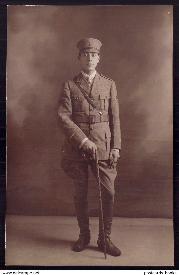 Militar Portugues Do CAP Em França GUERRA 14-18 WWI Ww1. Old Postcard W/Real Photo Of Portuguese Military 1915s FRANCE - Guerre 1914-18