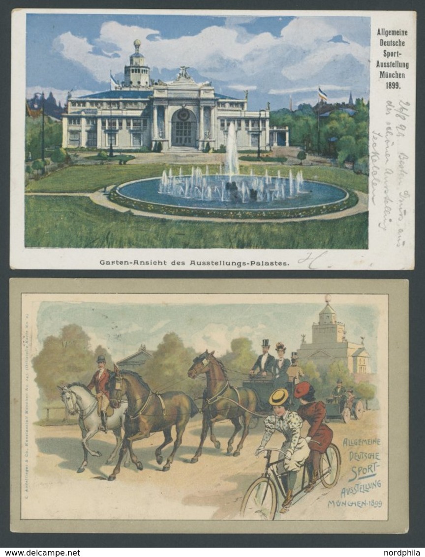 BAYERN PP15 BRIEF, Privatpost: 1899, 5 Pf. Wappen Mit K1 MÜNCHEN SPORT-AUSSTELLUNG, 8 Verschiedene Offizielle Farbige An - Sonstige & Ohne Zuordnung