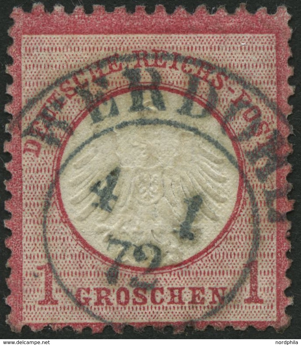 Dt. Reich 4 O, 1872, 1 Gr. Rotkarmin Mit Zentrischem K2 WERDOHL 4.1.72 (sehr Frühe Verwendung), Pracht - Sonstige & Ohne Zuordnung